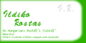 ildiko rostas business card